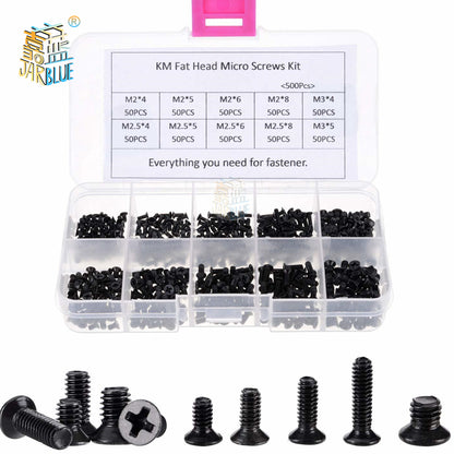 Laptop Notebook Screws Set, Flat Head Phillips Screws Kit for Small Computer & Electronics Repair