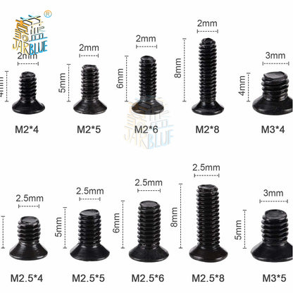 Laptop Notebook Screws Set, Flat Head Phillips Screws Kit for Small Computer & Electronics Repair