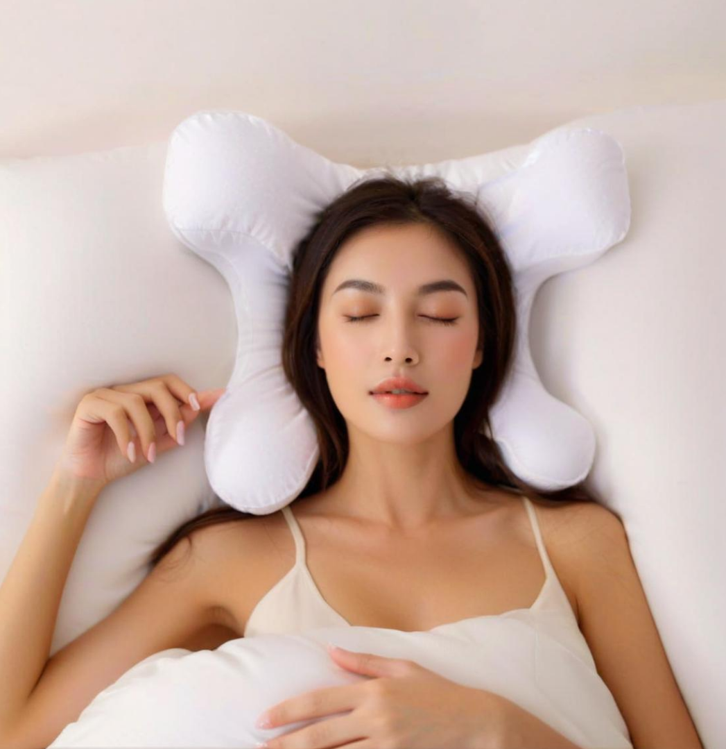 Luxury Memory Foam Face Pillow With Free White Satin Pillowcase For Beauty Sleep Anti Wrinkles Agin