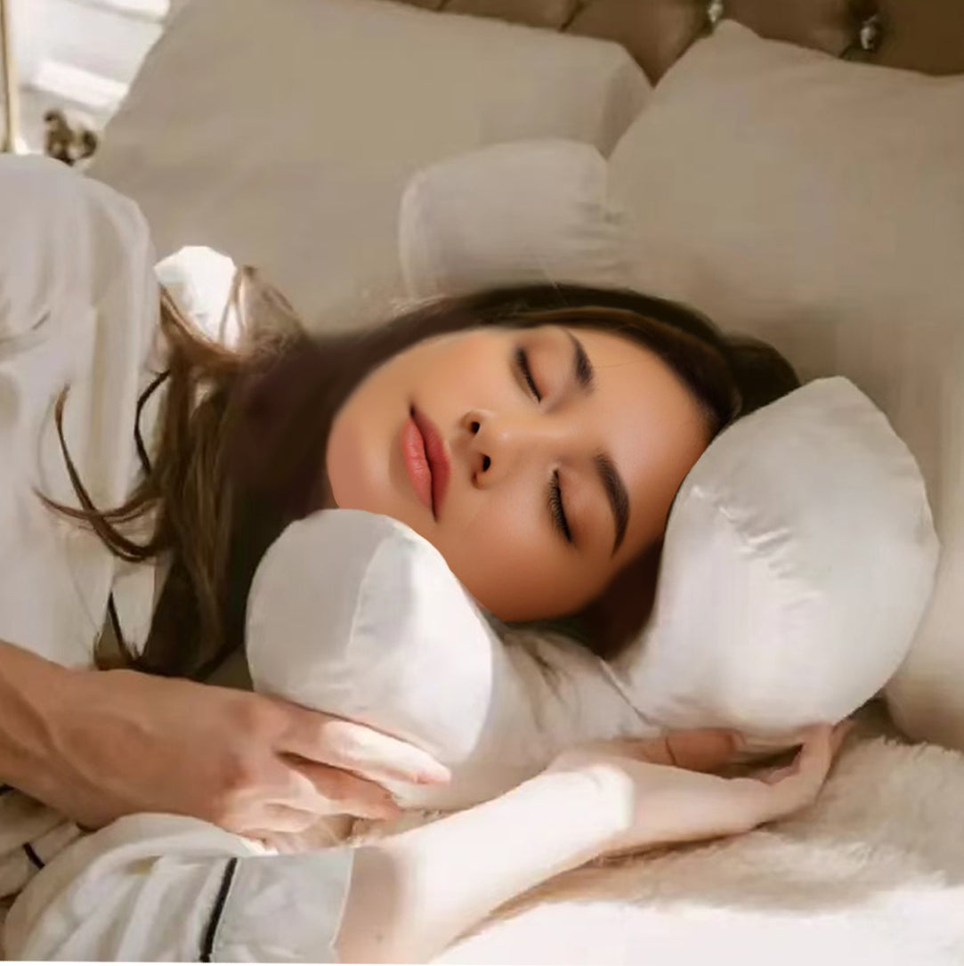 Luxury Memory Foam Face Pillow With Free White Satin Pillowcase For Beauty Sleep Anti Wrinkles Agin
