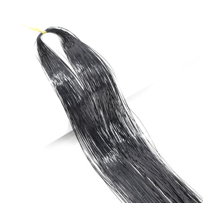 Long Sparkle Hair Tinsel Extension Glitter Shiny Strands For Women Braiding Headdress Party Hippie  13