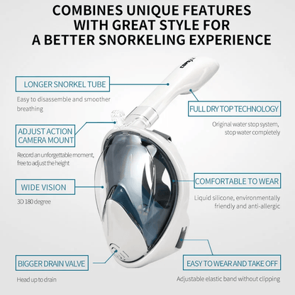 Full Face Snorkeling Mask With Anti Fog Design For Adults 1
