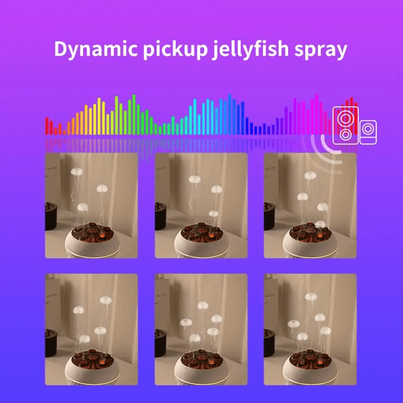 JellyfishInspired Air Humidifier With Remote And ColorChanging Night Light 2