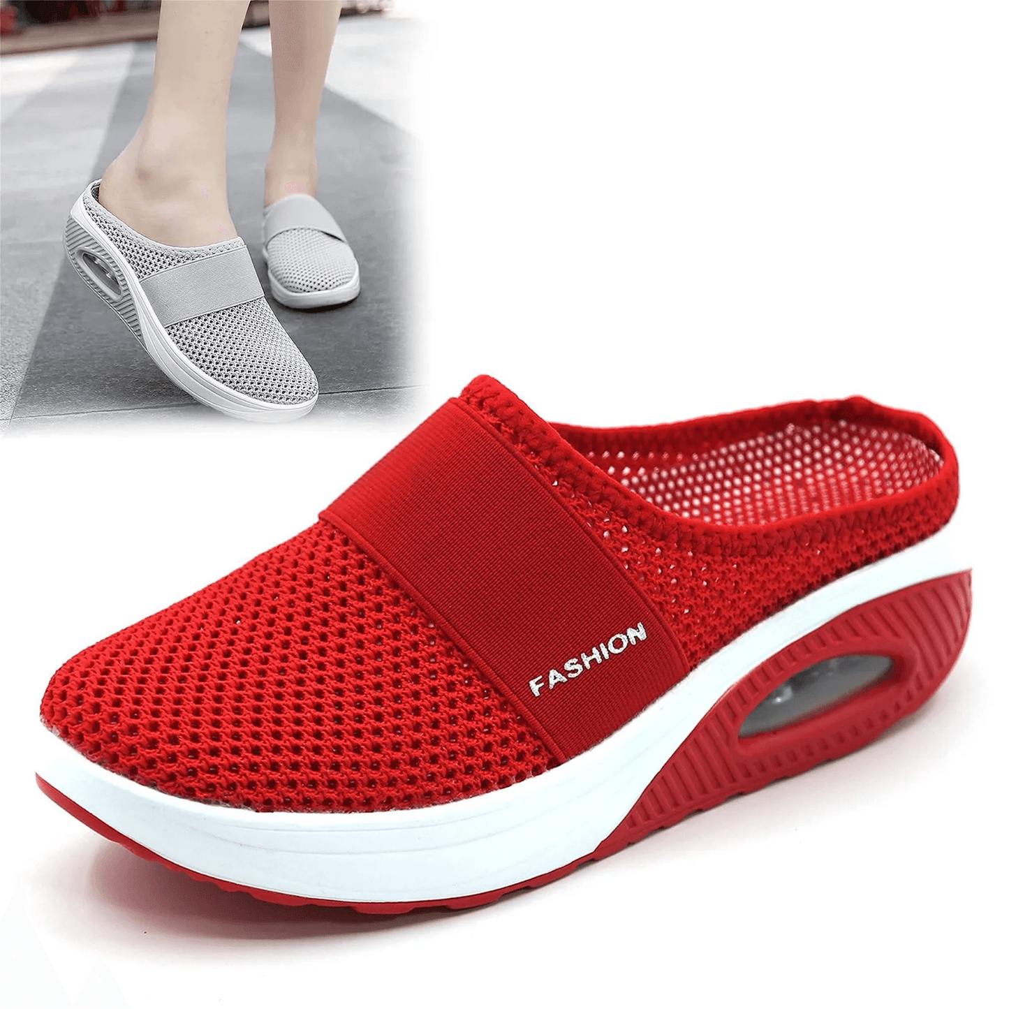 Womens SlipOn Mesh Walking Sandals With Arch Support And Soft Sole 11