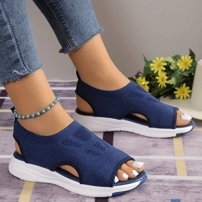 Womens Mesh OpenToe Sport Sandals With Thick Sole And Breathable Comfort 4