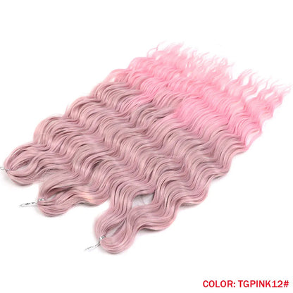 Noble Hair Synthetic Loose Deep Wave Braiding Hair Extensions Ombre Blonde Twist Crochet Curly Water Wave Braid