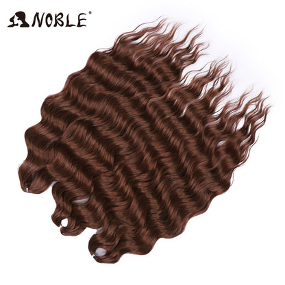 Noble Hair Synthetic Loose Deep Wave Braiding Hair Extensions Ombre Blonde Twist Crochet Curly Water Wave Braid