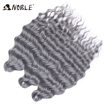Noble Hair Synthetic Loose Deep Wave Braiding Hair Extensions Ombre Blonde Twist Crochet Curly Water Wave Braid