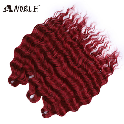 Noble Hair Synthetic Loose Deep Wave Braiding Hair Extensions Ombre Blonde Twist Crochet Curly Water Wave Braid