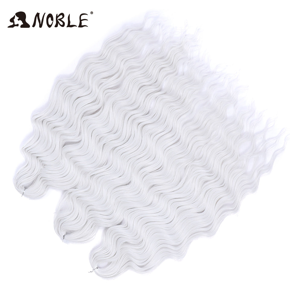 Noble Hair Synthetic Loose Deep Wave Braiding Hair Extensions Ombre Blonde Twist Crochet Curly Water Wave Braid