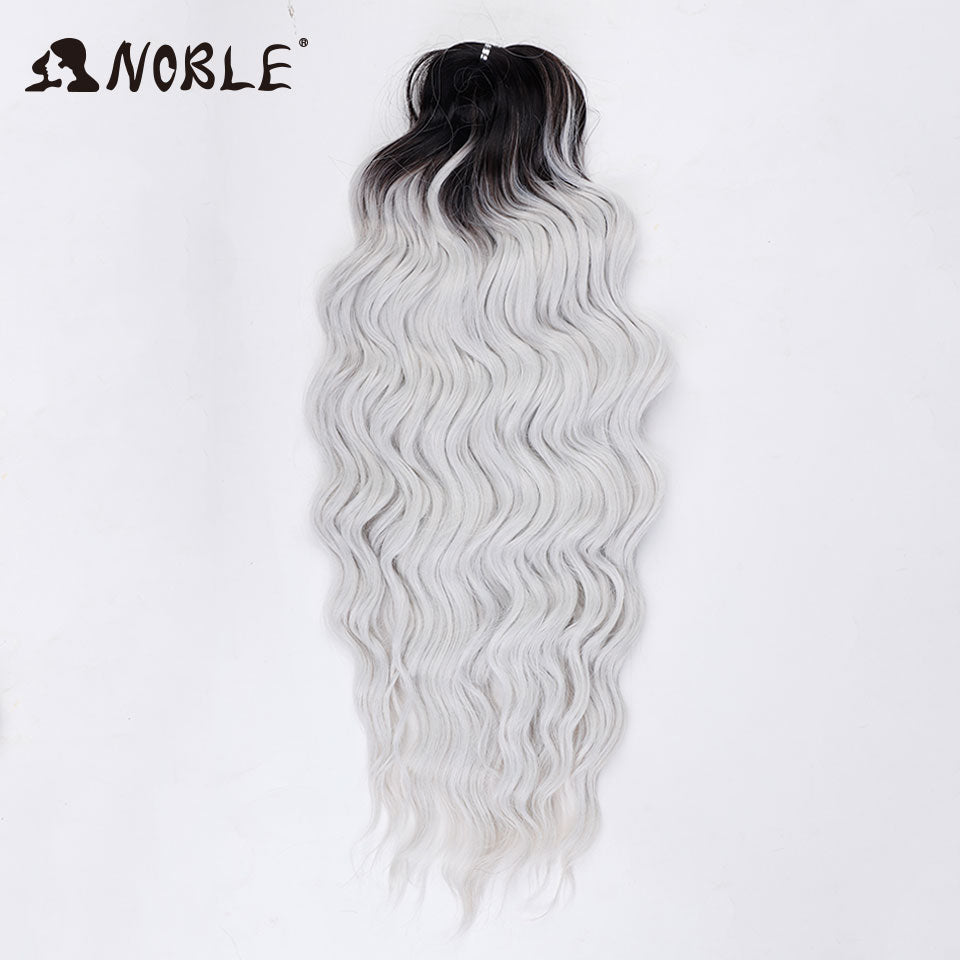 Noble Hair Synthetic Loose Deep Wave Braiding Hair Extensions Ombre Blonde Twist Crochet Curly Water Wave Braid