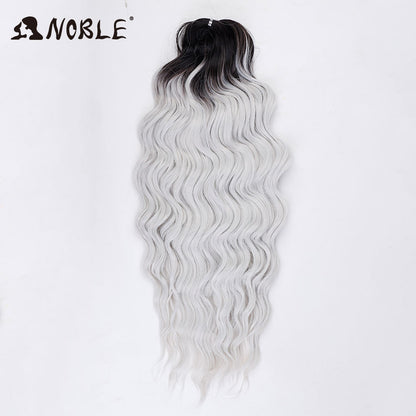 Noble Hair Synthetic Loose Deep Wave Braiding Hair Extensions Ombre Blonde Twist Crochet Curly Water Wave Braid