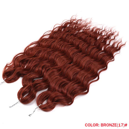 Noble Hair Synthetic Loose Deep Wave Braiding Hair Extensions Ombre Blonde Twist Crochet Curly Water Wave Braid