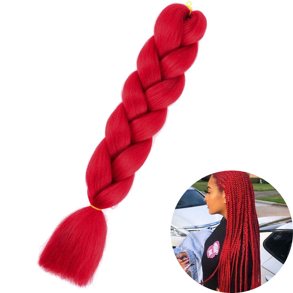 Jumbo Braid Hair Extensions, Ombre Kanekalon Synthetic Yaki Braids for Women, DIY Braiding Hair in Multiple Colors