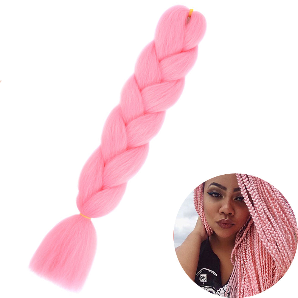 Jumbo Braid Hair Extensions, Ombre Kanekalon Synthetic Yaki Braids for Women, DIY Braiding Hair in Multiple Colors