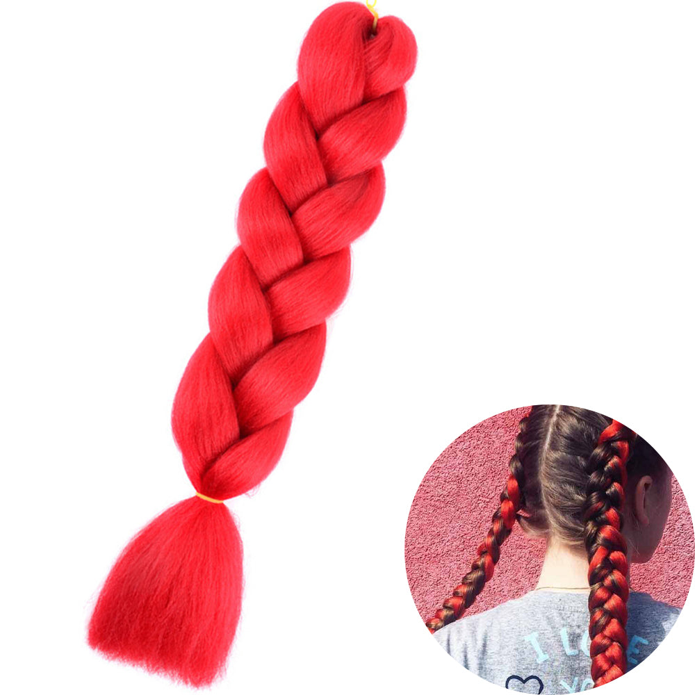 Jumbo Braid Hair Extensions, Ombre Kanekalon Synthetic Yaki Braids for Women, DIY Braiding Hair in Multiple Colors
