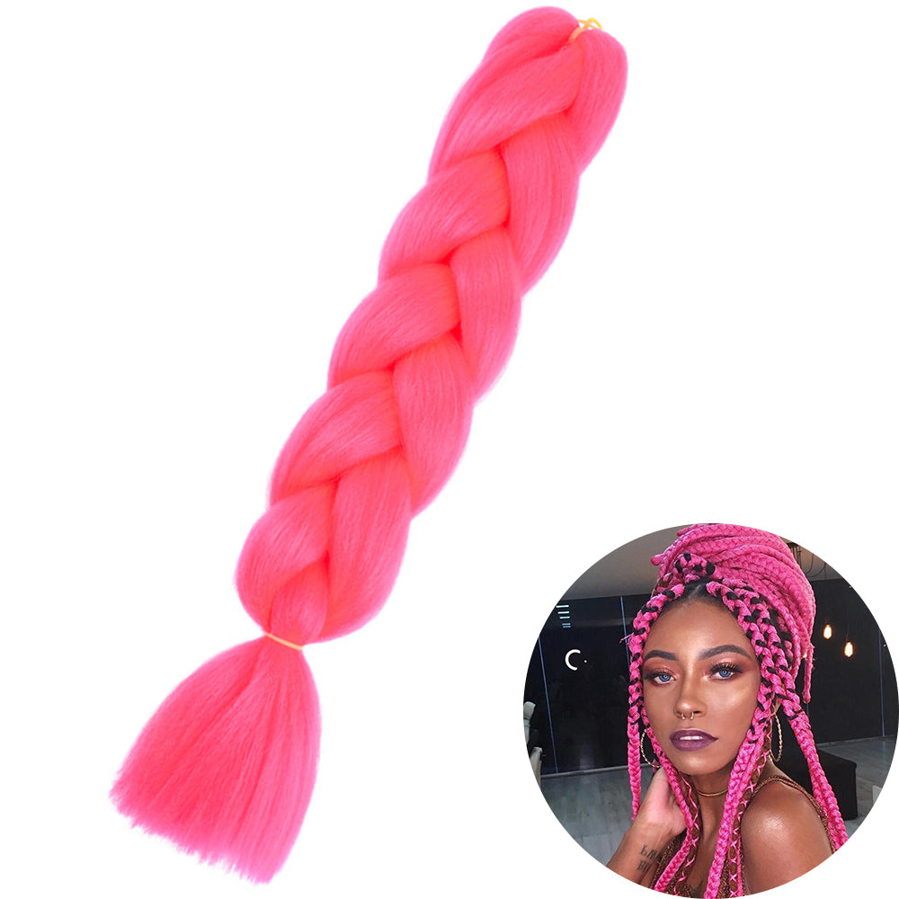 Jumbo Braid Hair Extensions, Ombre Kanekalon Synthetic Yaki Braids for Women, DIY Braiding Hair in Multiple Colors