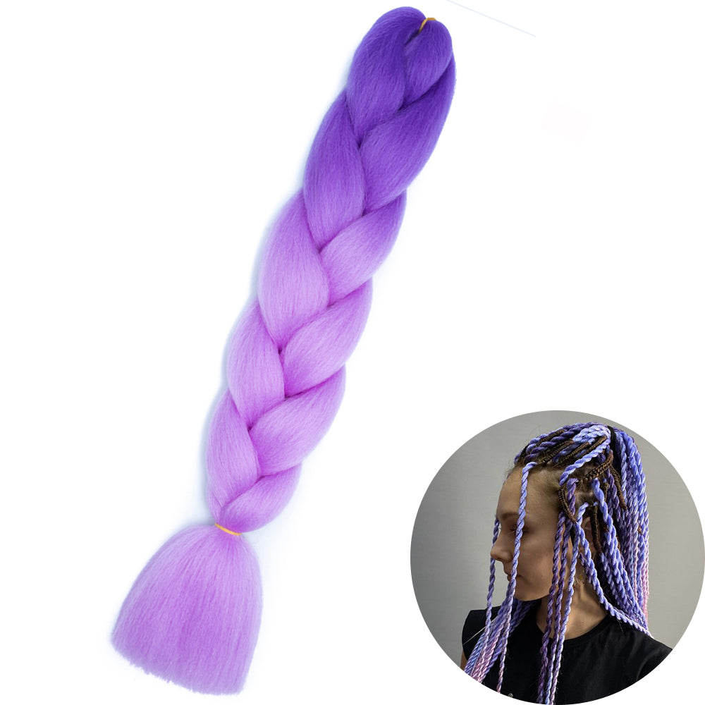 Jumbo Braid Hair Extensions, Ombre Kanekalon Synthetic Yaki Braids for Women, DIY Braiding Hair in Multiple Colors