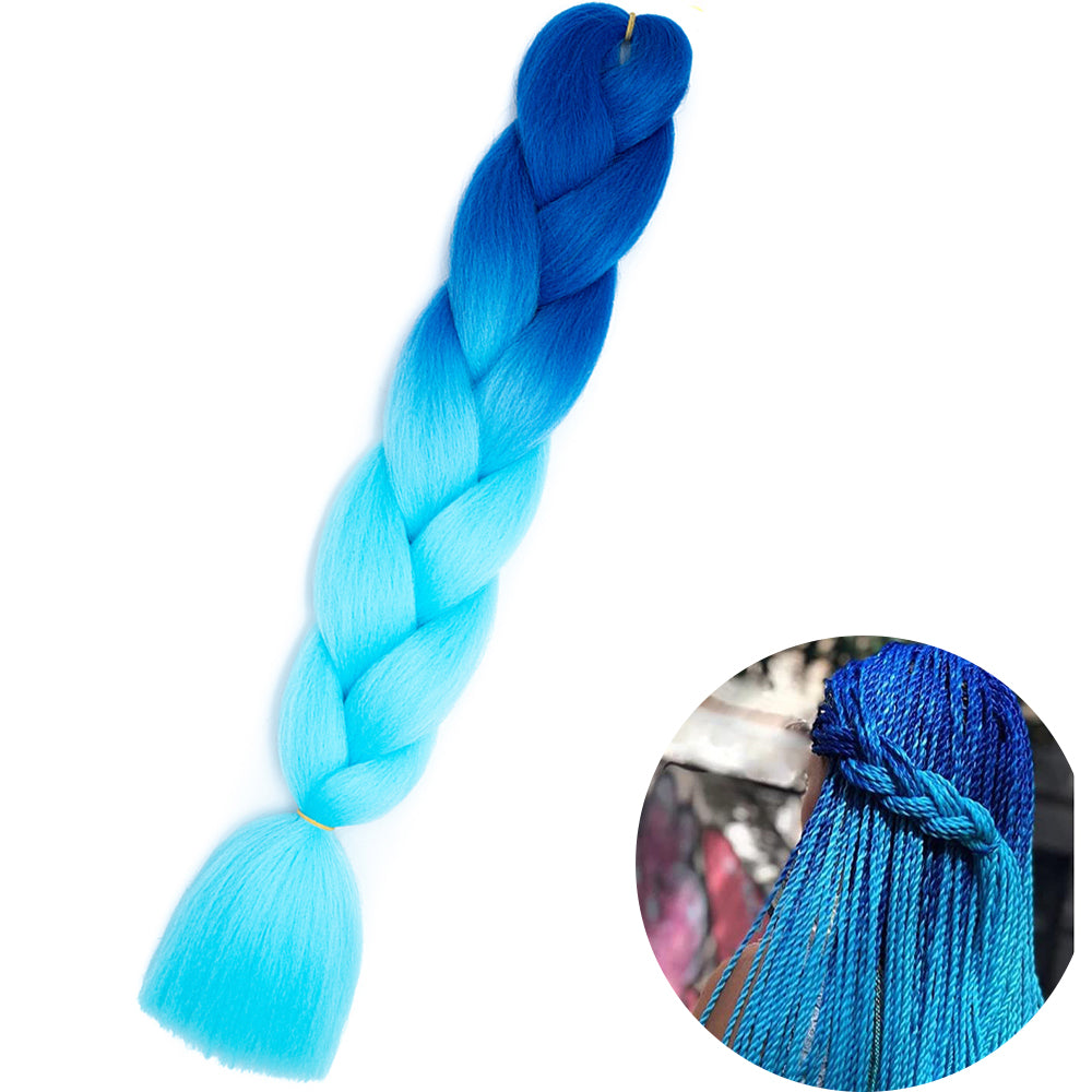 Jumbo Braid Hair Extensions, Ombre Kanekalon Synthetic Yaki Braids for Women, DIY Braiding Hair in Multiple Colors