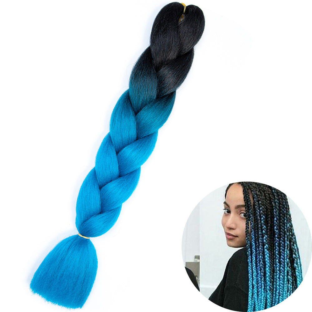 Jumbo Braid Hair Extensions, Ombre Kanekalon Synthetic Yaki Braids for Women, DIY Braiding Hair in Multiple Colors