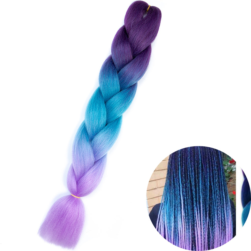Jumbo Braid Hair Extensions, Ombre Kanekalon Synthetic Yaki Braids for Women, DIY Braiding Hair in Multiple Colors