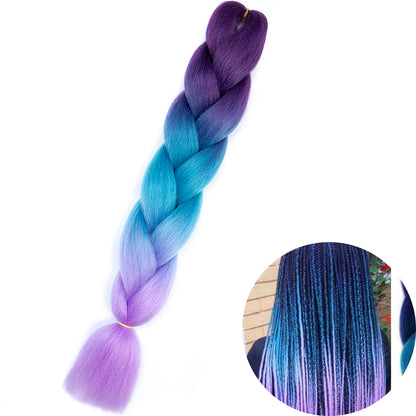 Jumbo Braid Hair Extensions, Ombre Kanekalon Synthetic Yaki Braids for Women, DIY Braiding Hair in Multiple Colors