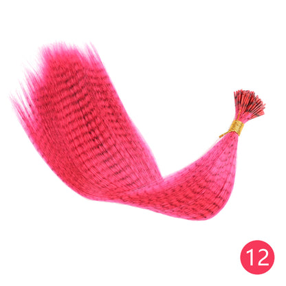 Feather Hair Extension Tip Rainbow Synthetic Hairpiece Fake Feather Hair For Women Kids Styling Or  6