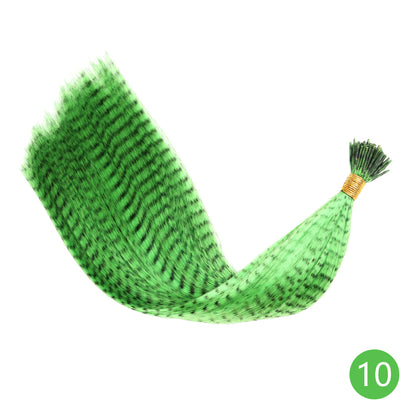 Feather Hair Extension Tip Rainbow Synthetic Hairpiece Fake Feather Hair For Women Kids Styling Or  8