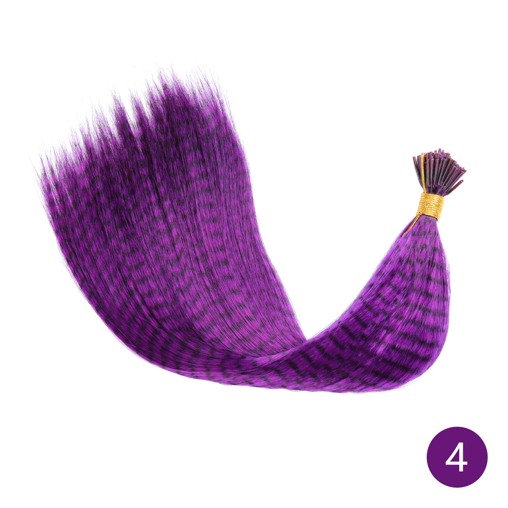 Feather Hair Extension Tip Rainbow Synthetic Hairpiece Fake Feather Hair For Women Kids Styling Or  14