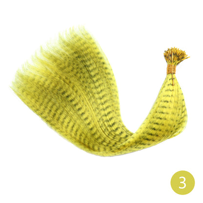Feather Hair Extension Tip Rainbow Synthetic Hairpiece Fake Feather Hair For Women Kids Styling Or  17