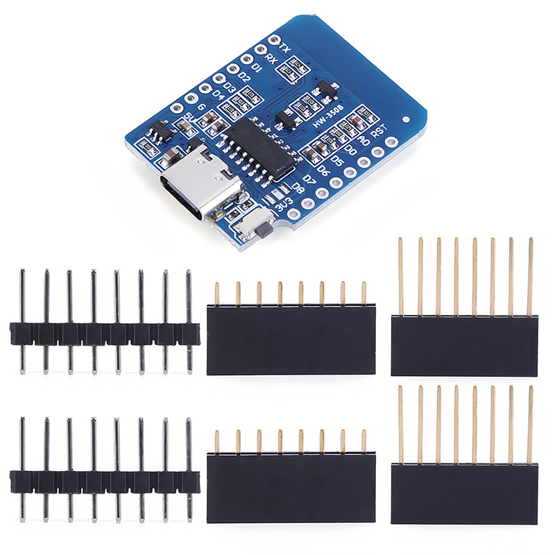 Mini WiFi Development Board V2, TYPE-C & Micro USB Compatible with Arduino & NodeMCU Diy Kit
