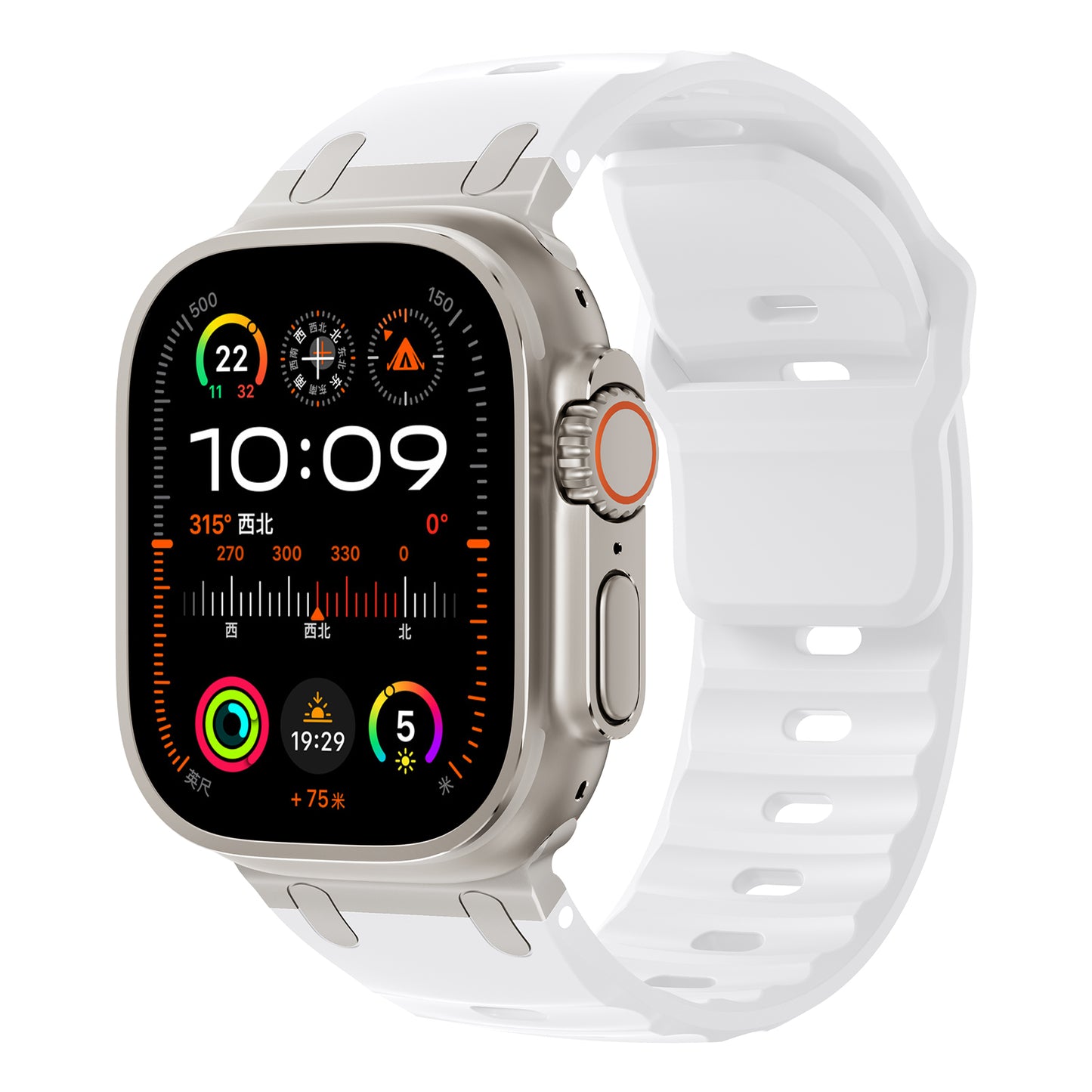 Sport Silicone Strap & Stainless Steel Bracelet for Apple Watch Ultra, Series