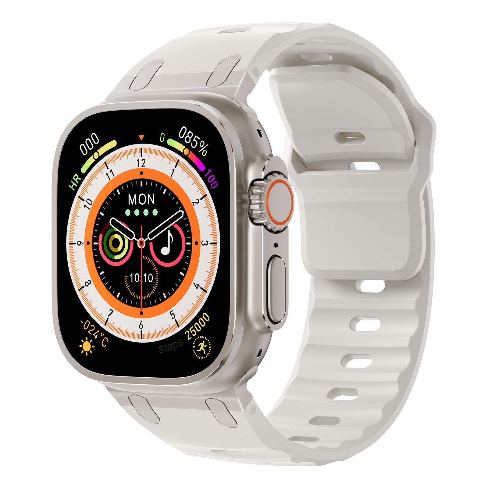Sport Silicone Strap & Stainless Steel Bracelet for Apple Watch Ultra, Series