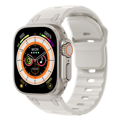 Sport Silicone Strap & Stainless Steel Bracelet for Apple Watch Ultra, Series