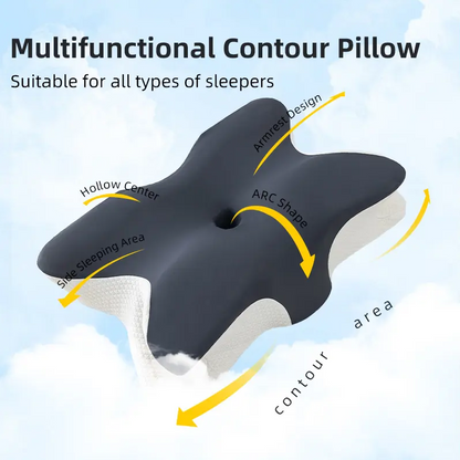 Butterfly Shape Pillow For Neck Protection Slow Rebound Memory Foam Pillow Cervical Orthopedic Neck 1