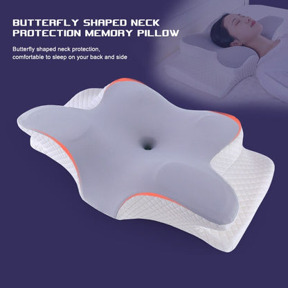 Butterfly Shaped Memory Foam Pillow Slow Rebound Cervical Neck Support Orthopedic Pain Relief Sleep 4