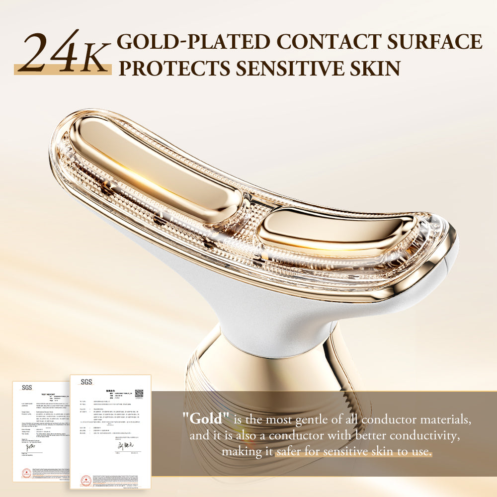 Dual Polar Neck Beauty Device Anti Aging Remove Double Chin EMS Facial Lifting 5color Photon Warm F 2