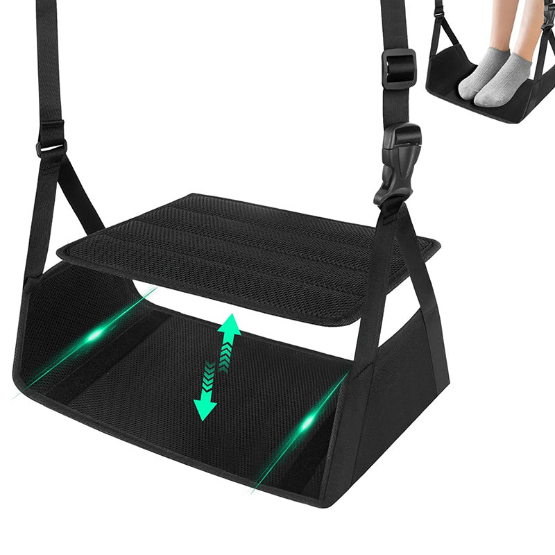 Airplane Foot Hammock with Removable Pad & Memory Foam, Travel Foot Rest
