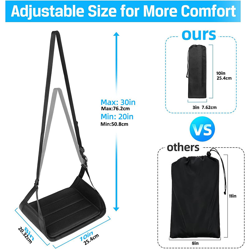 Airplane Foot Hammock with Removable Pad & Memory Foam, Travel Foot Rest