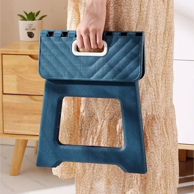Adult & Children Folding Plastic Saddle Stool, Thickened Portable Camping and Fishing Chair