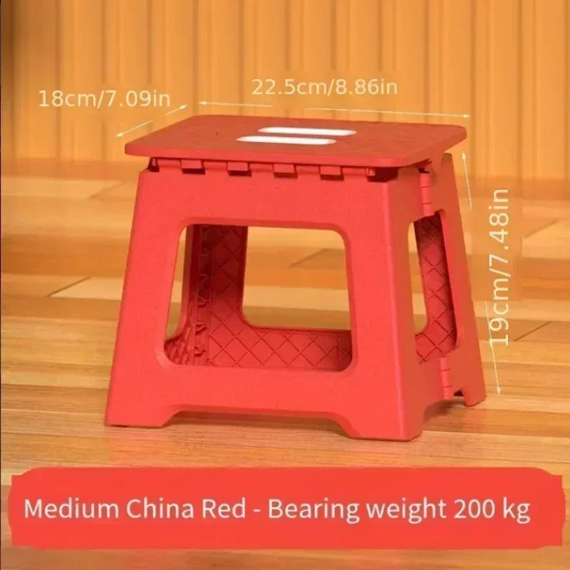 Adult & Children Folding Plastic Saddle Stool, Thickened Portable Camping and Fishing Chair