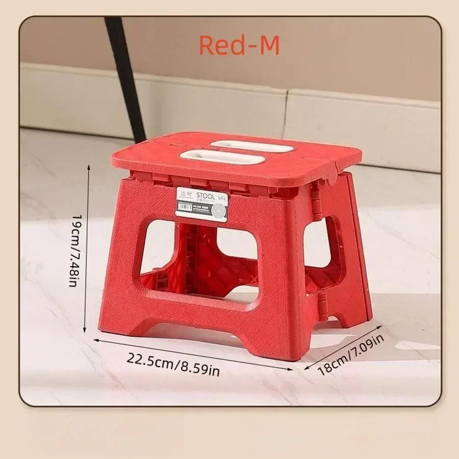 Adult & Children Folding Plastic Saddle Stool, Thickened Portable Camping and Fishing Chair