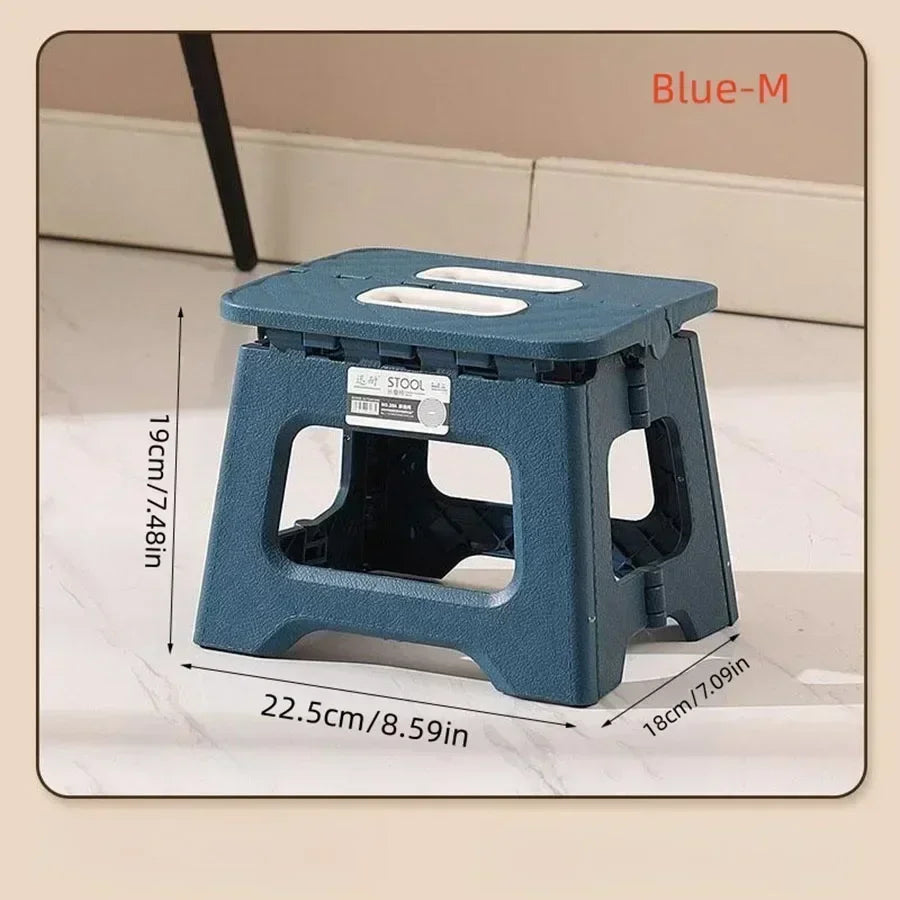 Adult & Children Folding Plastic Saddle Stool, Thickened Portable Camping and Fishing Chair