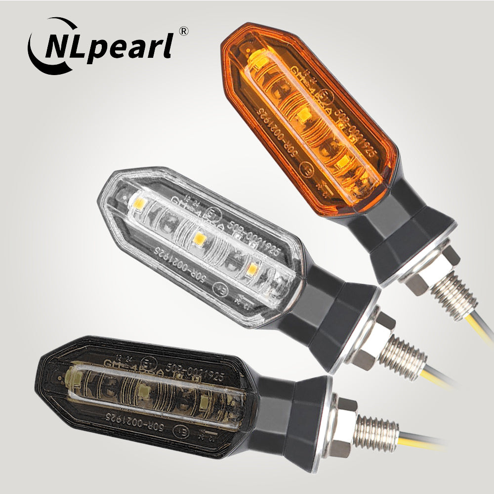 Mini Amber LED Motorcycle Turn Signal Lights Blinker Flashing Indicator Lamps for Bike Scooter Motorbike Accessories