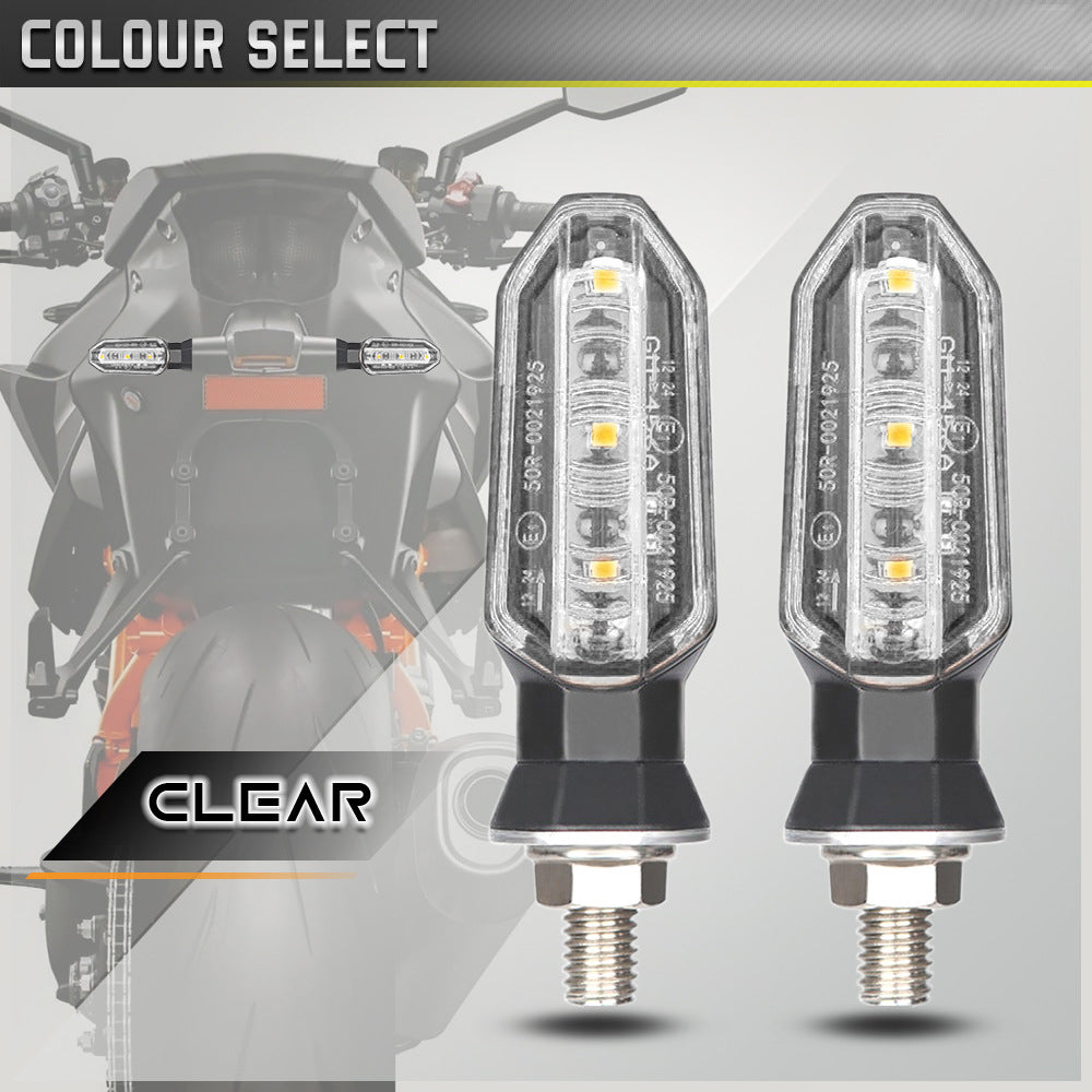 Mini Amber LED Motorcycle Turn Signal Lights Blinker Flashing Indicator Lamps for Bike Scooter Motorbike Accessories
