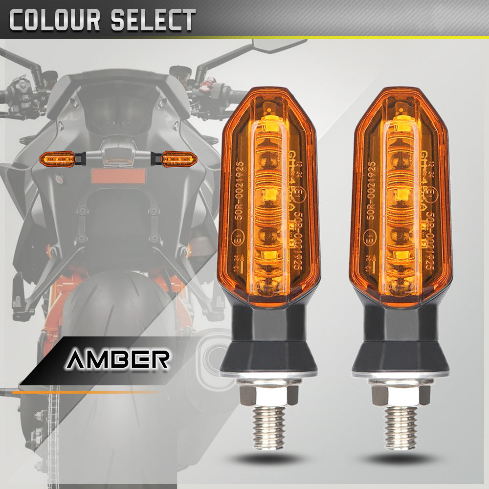 Mini Amber LED Motorcycle Turn Signal Lights Blinker Flashing Indicator Lamps for Bike Scooter Motorbike Accessories