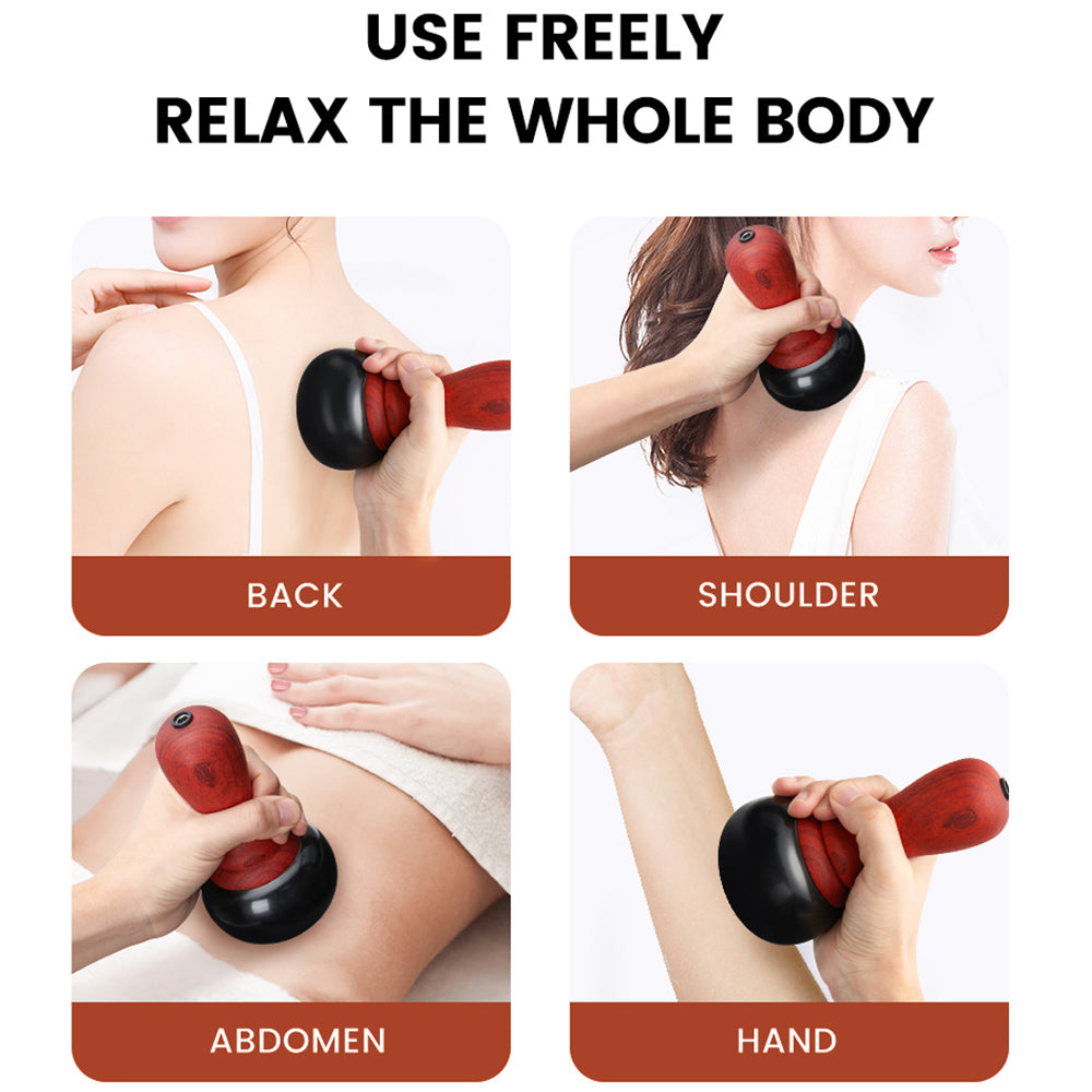 Electric GuaSha Massager Natural Stone Back Neck Needle Skin Scraping Face Massage Relax Spa Tool 4