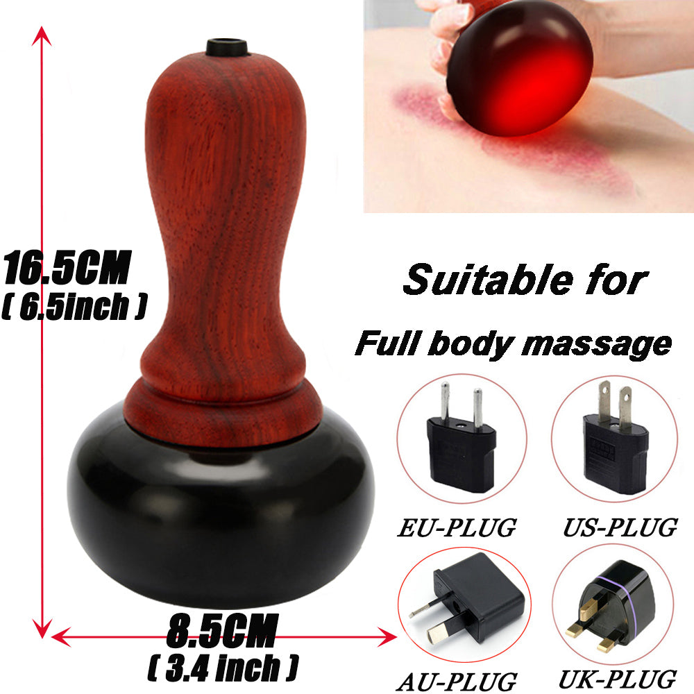 Electric GuaSha Massager Natural Stone Back Neck Needle Skin Scraping Face Massage Relax Spa Tool 6