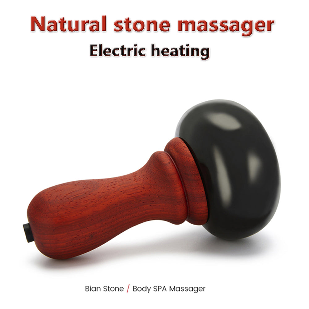 Electric GuaSha Massager Natural Stone Back Neck Needle Skin Scraping Face Massage Relax Spa Tool 5