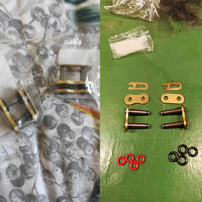 Motorcycle Chain Connector Link, Heavy Chain Buckle Master Joint with O-Ring Lock, Durable Replacement Chain Parts